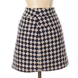 Plenty by Tracy Reese Patterned Wool Mini Skirt